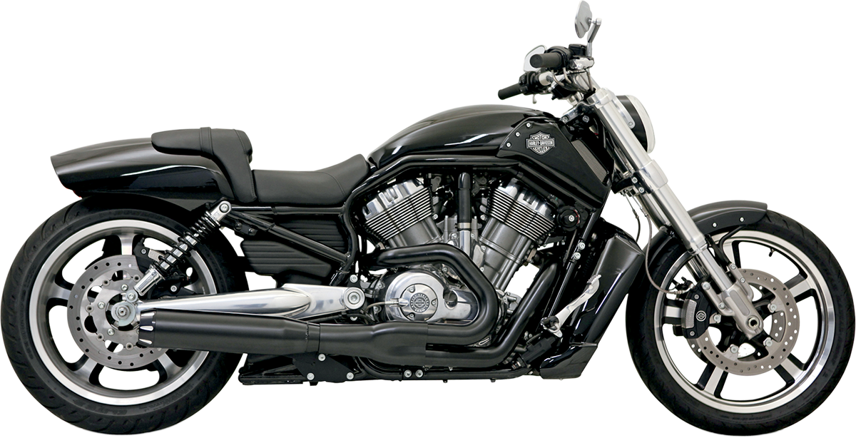 BASSANI XHAUST Road Rage II B1 Power Exhaust System for '07-'15 V-Rod - Black 1V38RB - PartsOutlet.com.au