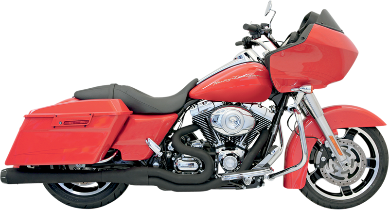 BASSANI XHAUST Road Rage 2:1 B4 Exhaust System - Black - Megaphone - '95-'16 FL Bagger - FLH-747B - PartsOutlet.com.au
