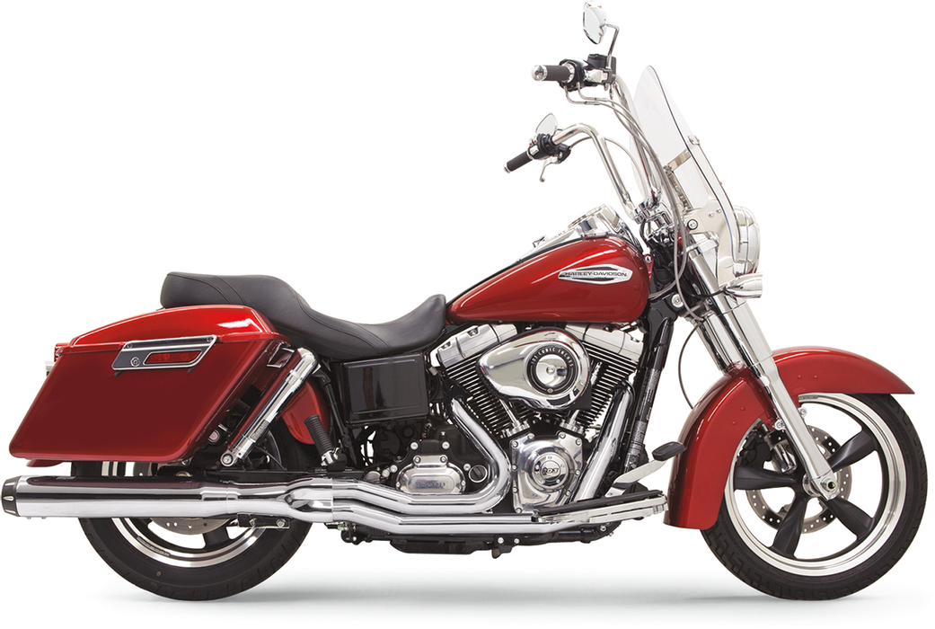 BASSANI XHAUST Road Rage 2 into 1 System for Dyna Switchback - Chrome - '12-'16 FLD 1D28R