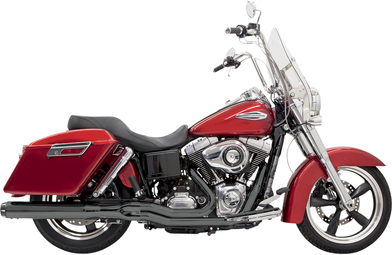 BASSANI XHAUST Road Rage 2:1 Exhaust - Black - Dyna FLD Switchback 2012-2016 - 1D28RB - PartsOutlet.com.au