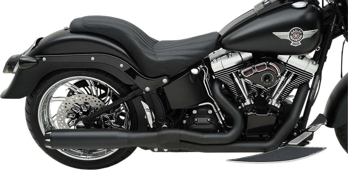 BASSANI XHAUST Road Rage II B1 Power 2:1 Exhaust - Softail '86-'17 - Black 1S18RB - PartsOutlet.com.au