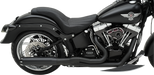 BASSANI XHAUST Road Rage II B1 Power 2:1 Exhaust - Softail '86-'17 - Black 1S18RB - PartsOutlet.com.au