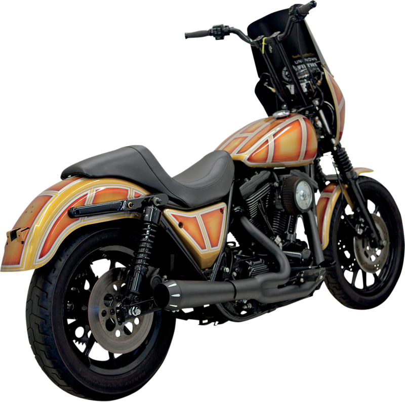 BASSANI XHAUST Road Rage 2:1 Exhaust - Short - FXR '84-'00 - Black 1FXR2B - PartsOutlet.com.au