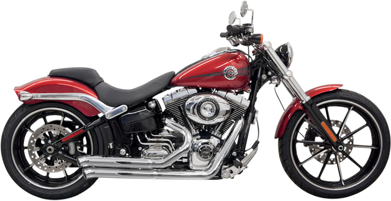 BASSANI XHAUST Pro Street Exhaust - Breakout & Rocker -Chrome - Harley-Davidson 2008-2017 - 1S33D - PartsOutlet.com.au