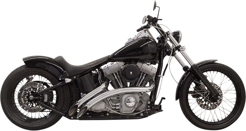 BASSANI XHAUST Radial Sweeper Exhaust - Softail & Dyna 1986-2017 -Chrome 1SD1F - PartsOutlet.com.au