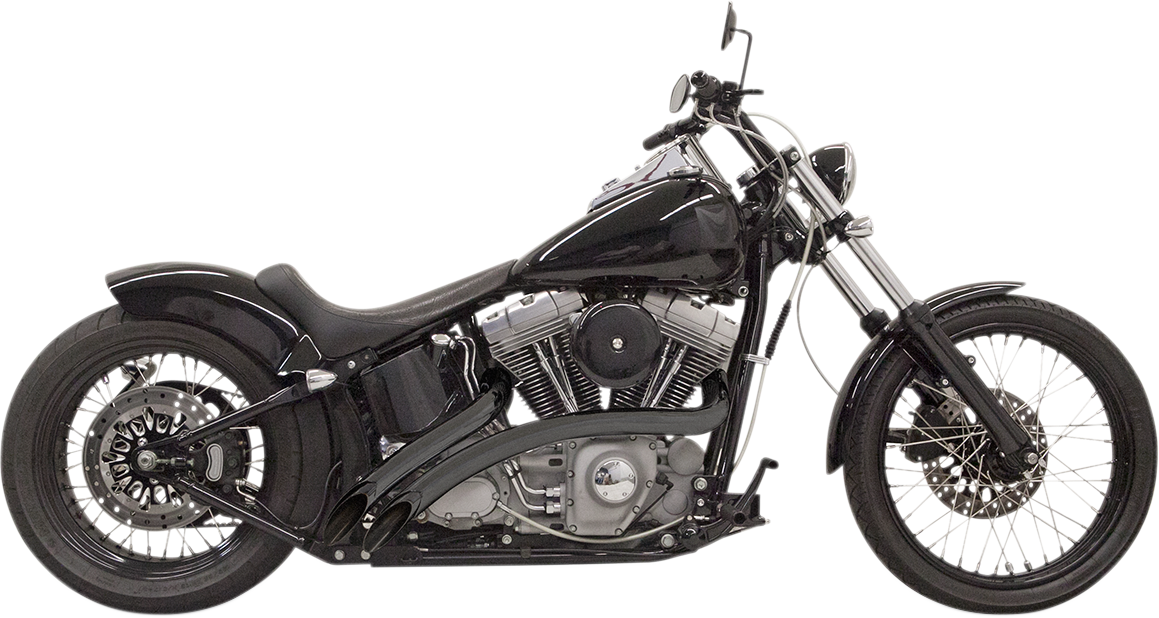BASSANI XHAUST Radial Sweeper Exhaust - Black Softail 86+ , Dyna 06+ - 1SD1FB