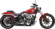 BASSANI XHAUST Sweeper Exhaust - '86-'17 Softail & Dyna - Chrome/Black 1SD2FB - PartsOutlet.com.au