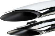 BASSANI XHAUST Sweeper Exhaust - '86-'17 Softail & Dyna - Black/Chrome 1SD2F - PartsOutlet.com.au