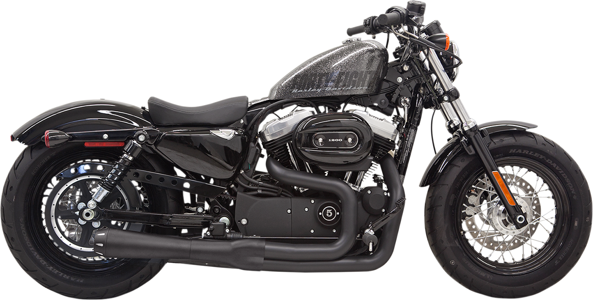 BASSANI XHAUST Mega Power Exhaust - '14-'21 Sportster - Black 1X32RB - PartsOutlet.com.au