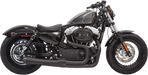 BASSANI XHAUST Mega Power Exhaust - '14-'21 Sportster - Black 1X32RB - PartsOutlet.com.au