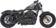 BASSANI XHAUST Radial Sweeper Exhaust - Black - '14-'19 Sportster XL - 1X2FB - PartsOutlet.com.au