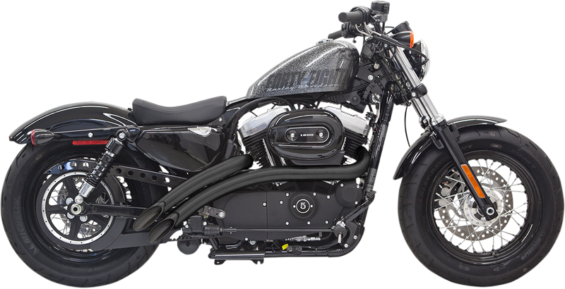BASSANI XHAUST Radial Sweeper Exhaust - Black - '14-'19 Sportster XL - 1X2FB - PartsOutlet.com.au