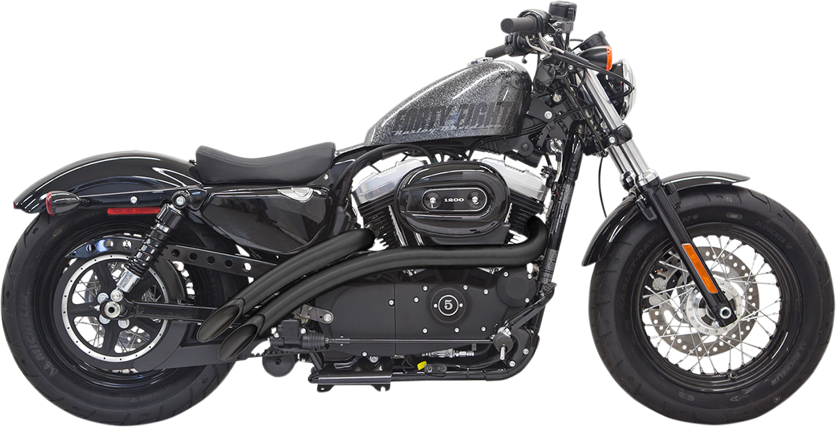 BASSANI XHAUST Radial Sweeper Exhaust - Black - '14-'19 Sportster XL - 1X2FB