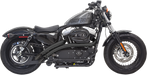 BASSANI XHAUST Radial Sweeper Exhaust - Black - '14-'19 Sportster XL - 1X2FB - PartsOutlet.com.au