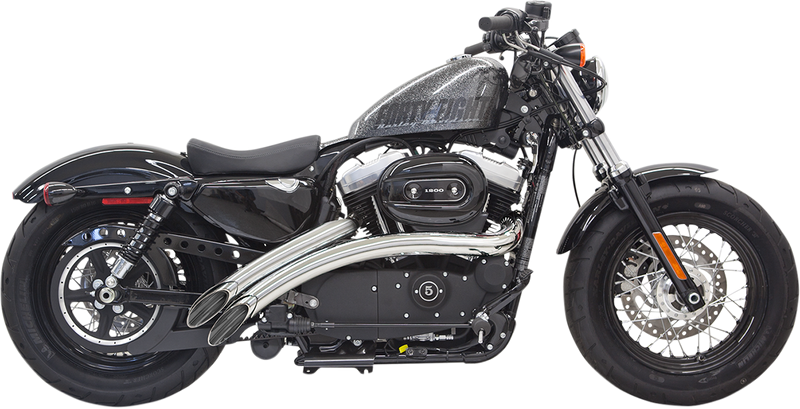 BASSANI XHAUST Radial Sweeper Exhaust - Chrome - '14-'20 Sportster XL - 1X2FC - PartsOutlet.com.au