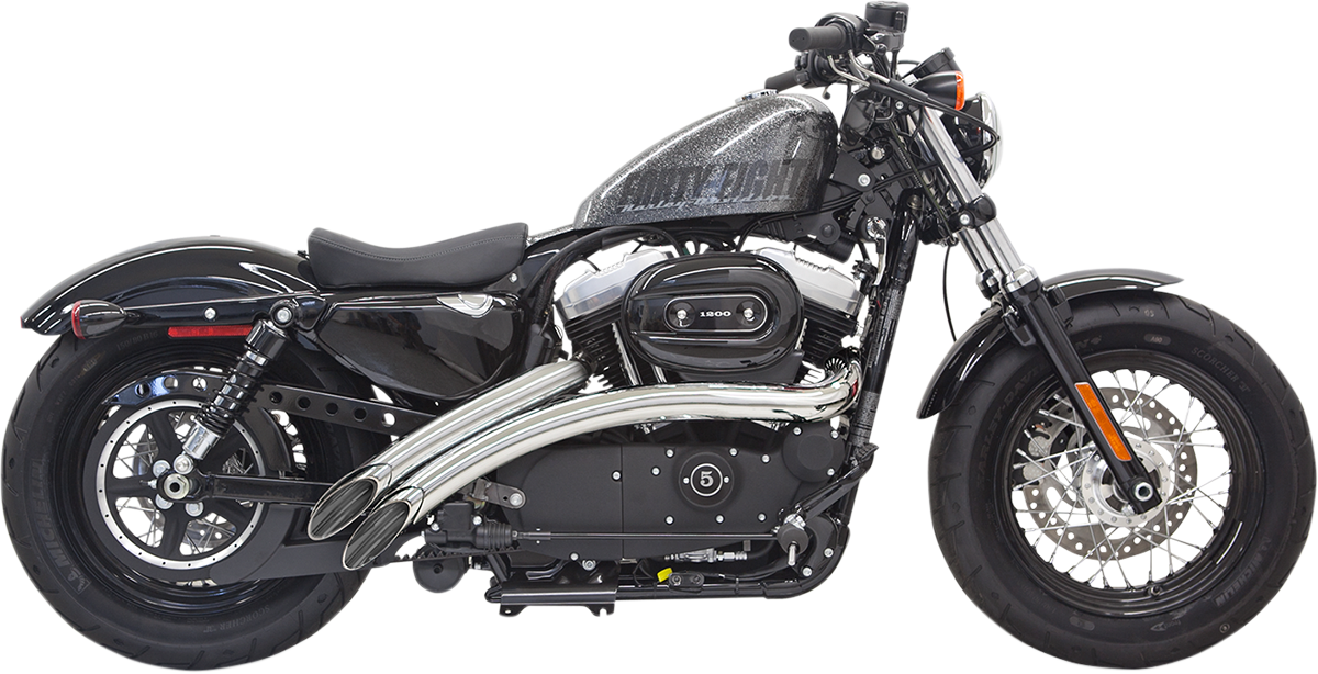 BASSANI XHAUST Radial Sweeper Exhaust - Chrome -  '14-'20 Sportster XL - 1X2FC