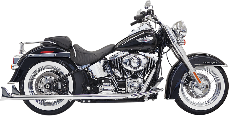 BASSANI XHAUST True Dual Fishtail Exhaust - 33" - Softail '89-'17 - No Baffles - 1S26E-33