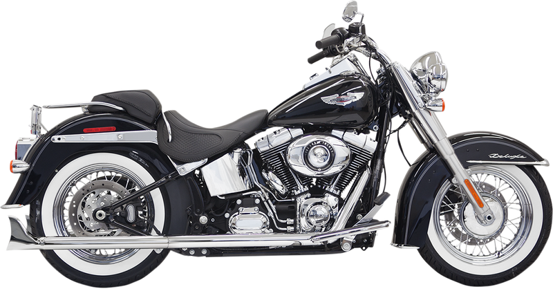 BASSANI XHAUST True Duals w/30 in. 2.25" Fishtail Mufflers - Softail '89 -'17 - No Baffles - 1S46E-30