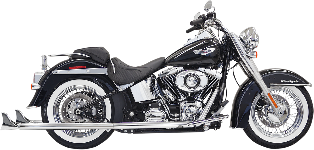 BASSANI XHAUST True Duals w/36 in. 2.25" Fishtail Mufflers with Baffles for '07-'17 Softail - 1S66E-36