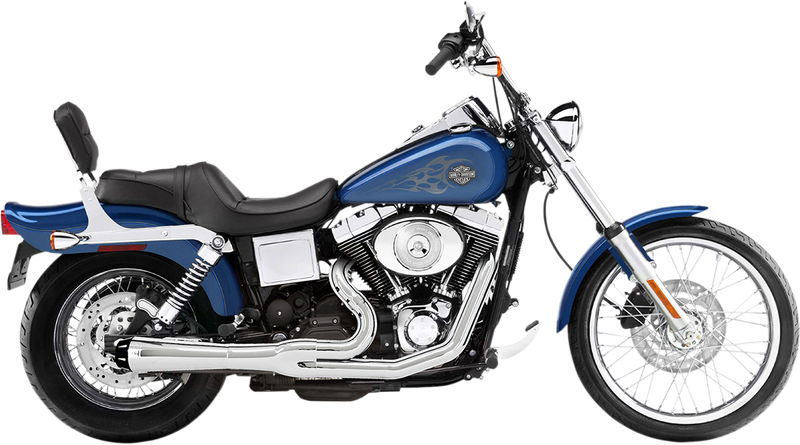 BASSANI XHAUST Road Rage 2:1 Exhaust - Chrome - Megaphone - Short - Dyna 91-'05 FXD Dyna - 13312R - PartsOutlet.com.au