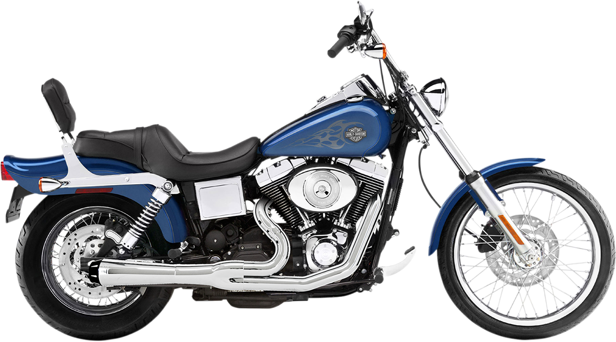 BASSANI XHAUST Road Rage 2:1 Exhaust - Chrome - Megaphone - Short - Dyna 91-'05 FXD Dyna - 13312R