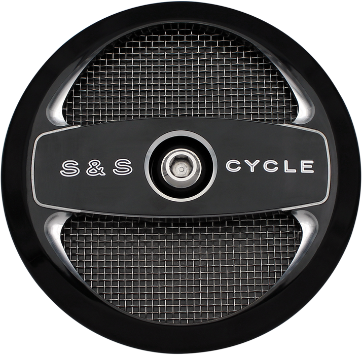 S&S CYCLE Air 1 Air Cleaner Cover in Gloss Black with Machined Highlights for all Stealth Applications 170-0214 - PartsOutlet.com.au