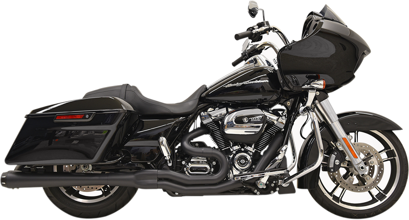 BASSANI XHAUST Road Rage 2:1 B4 Exhaust System - Black - Megaphone - '17+ FL Bagger - 1F51RB - PartsOutlet.com.au
