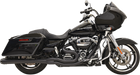 BASSANI XHAUST Road Rage 2:1 B4 Exhaust System - Black - Megaphone - '17+ FL Bagger - 1F51RB - PartsOutlet.com.au