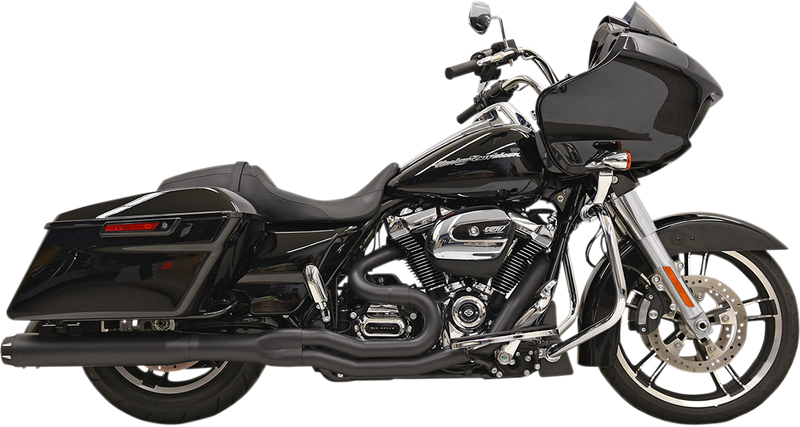 BASSANI XHAUST Road Rage B4 2:1 Exhaust - Black - Round - '17+ FL 1F58RB - PartsOutlet.com.au