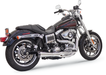 BASSANI XHAUST Mega Power Short Exhaust - For Tall Shocks - Dyna '91-'17 - Chrome 1D32R - PartsOutlet.com.au