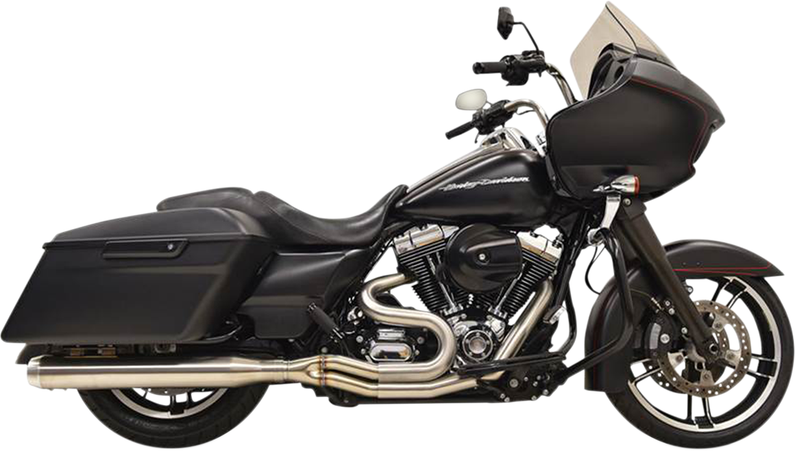 BASSANI XHAUST Road Rage III Long 2:1 Touring Exhaust - Stainless Steel - Straight Can - '95-'16 FL - 1F18SS