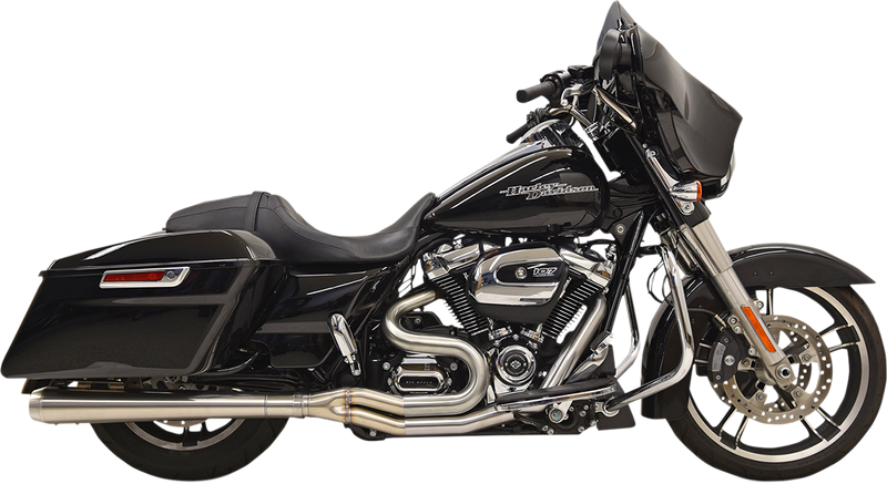BASSANI XHAUST Road Rage III Long 2:1 Touring Exhaust - Stainless Steel - Megaphone - '17-'19 FL - 1F21SS - PartsOutlet.com.au