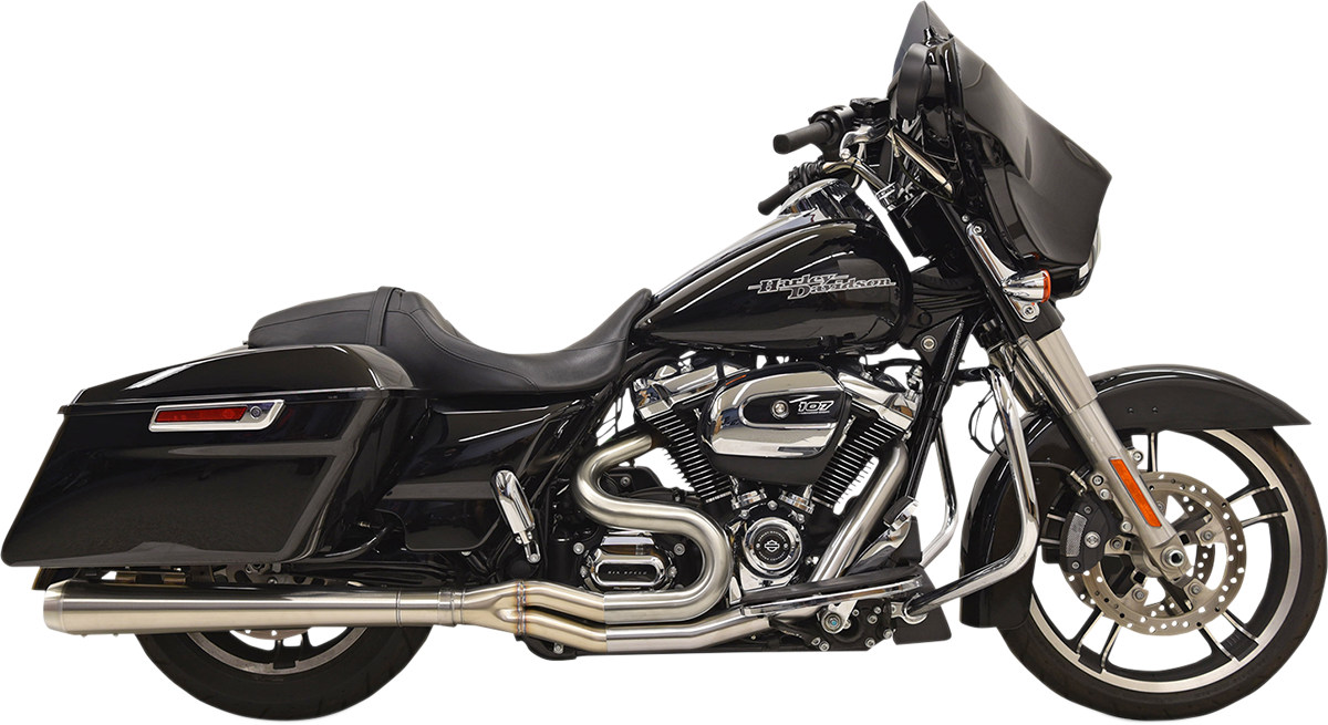 BASSANI XHAUST Road Rage III Long 2:1 Touring Exhaust - Stainless Steel - Megaphone - '17-'19 FL - 1F21SS - PartsOutlet.com.au