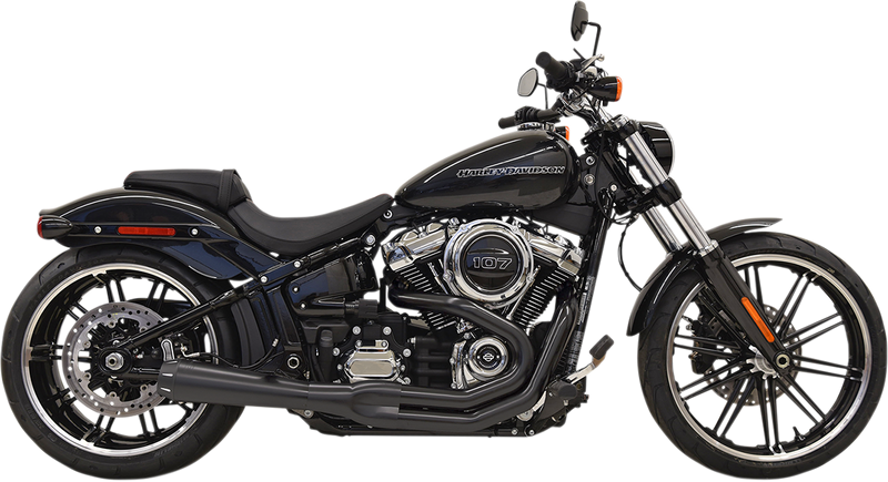 BASSANI XHAUST Road Rage 2:1 Exhaust - Black - 2020 Softail Breakout, 2018-2021 Fat Boy & FXDR -1S62RB - PartsOutlet.com.au