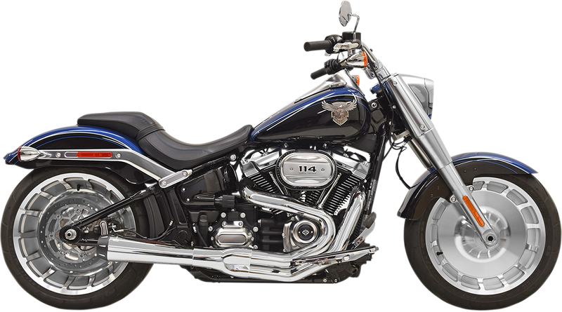 BASSANI XHAUST Road Rage 2:1 Exhaust - Chrome - 2020 Softail Breakout, 2018-2021 Fat Boy & FXDR - 1S62R - PartsOutlet.com.au
