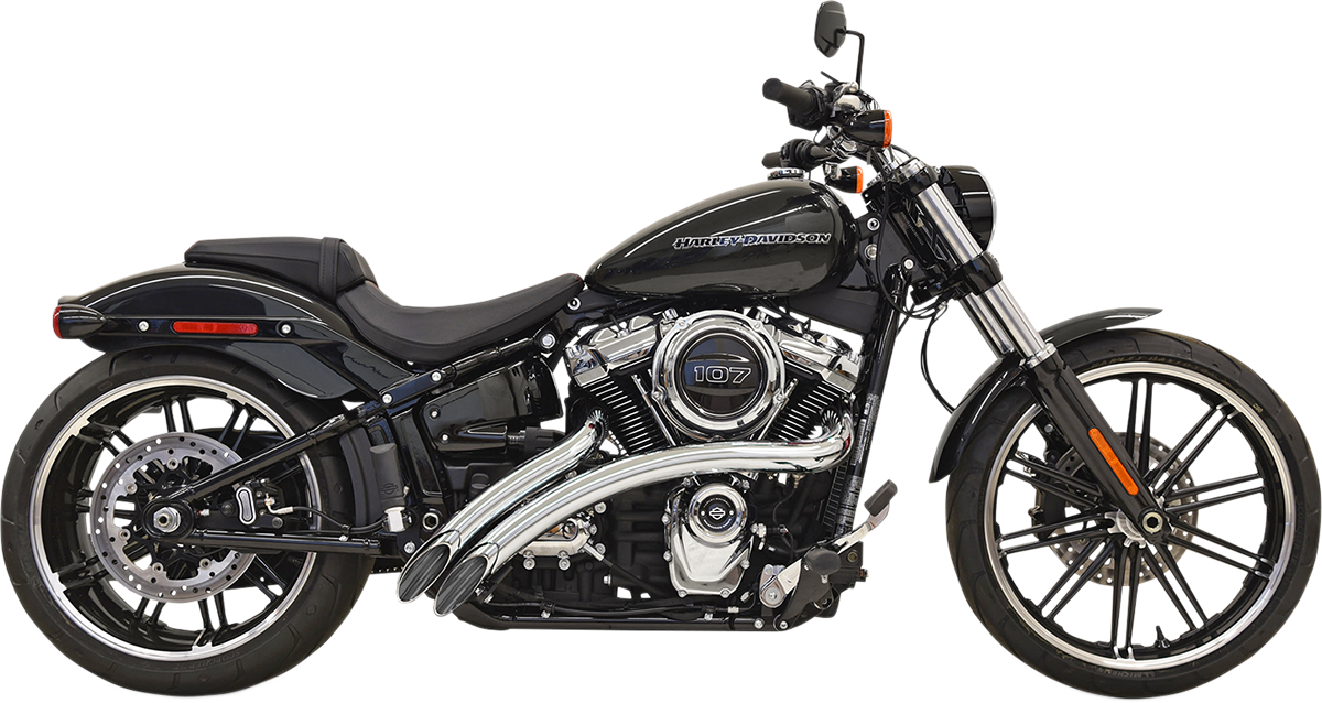 BASSANI XHAUST Radial Sweeper Exhaust - Chrome - 2018-2021 Fat Bob, Boy, Breakout, Street Bob, Slim and FXDR - 1S21F