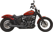 BASSANI XHAUST Road Rage III 2 into1 - 2018+ M8 Softail Street Bob, Lowrider, Slim & Fat Bob - BLACK 1S72RB - PartsOutlet.com.au