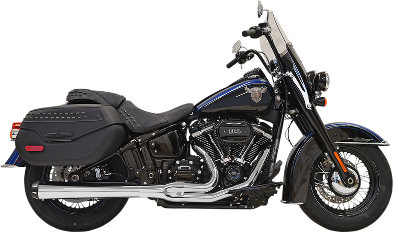 BASSANI XHAUST Road Rage 2:1 Touring Exhaust System for 2018-2021 Softail Heritage, Deluxe & Sport Glide- Chrome 1S91R - PartsOutlet.com.au