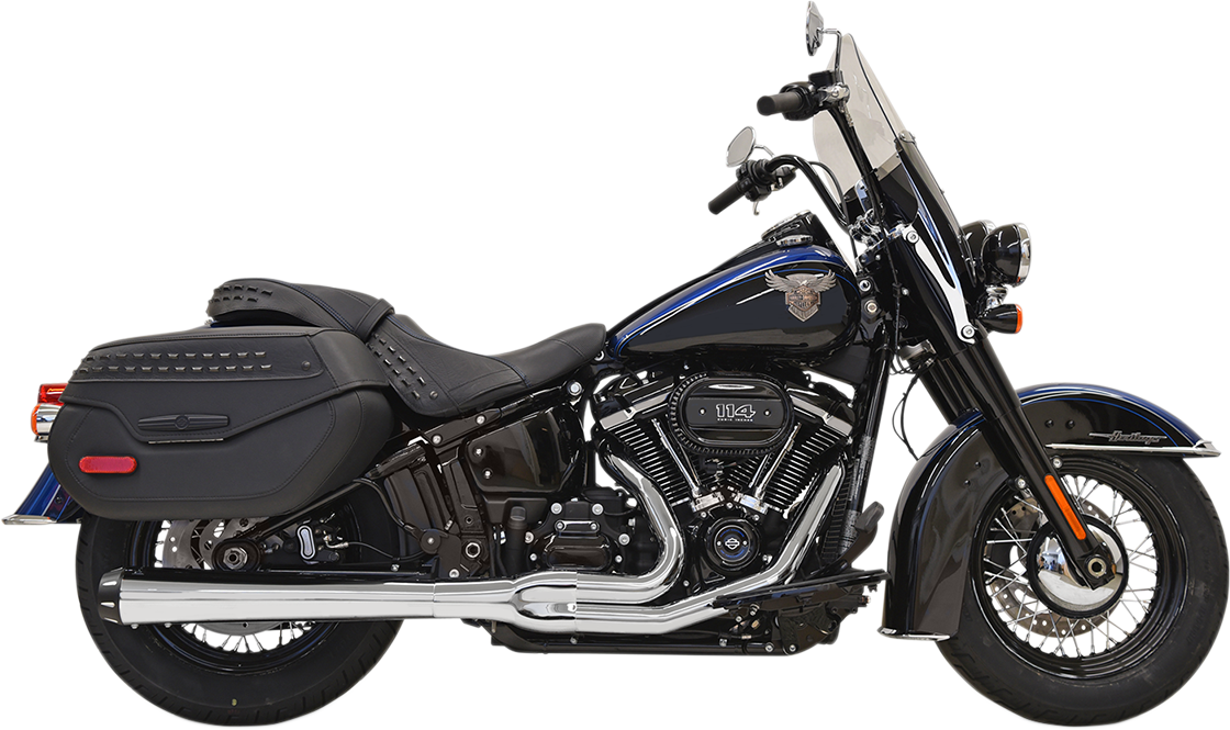 BASSANI XHAUST Road Rage 2:1 Touring Exhaust System for 2018-2021 Softail Heritage, Deluxe & Sport Glide- Chrome 1S91R