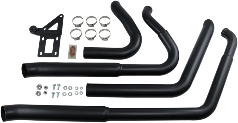 BASSANI XHAUST Pro Street Exhaust - Black - 2020 Softail Breakout, 2018-2021 Fat Boy & FXDR - 1S34DB - PartsOutlet.com.au