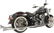 BASSANI XHAUST True Duals w/39 in. Long Fishtail Mufflers for Softail '07-'17 - 1S26E-39 - PartsOutlet.com.au