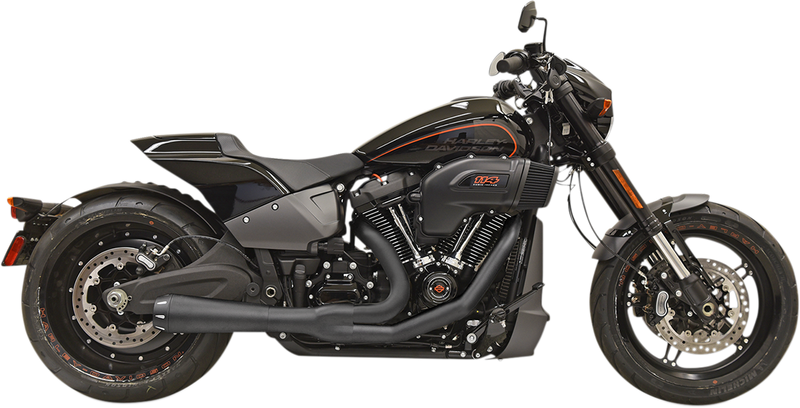 BASSANI XHAUST Road Rage 2:1 Exhaust 2018-2024 Softail Breakout, Fat Boy & FXDR - Black 1S94RB - PartsOutlet.com.au