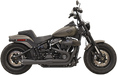 BASSANI XHAUST Road Rage 2:1 Exhaust 2018-2021 Fat Bob & Slim - Black 1S92RB - PartsOutlet.com.au