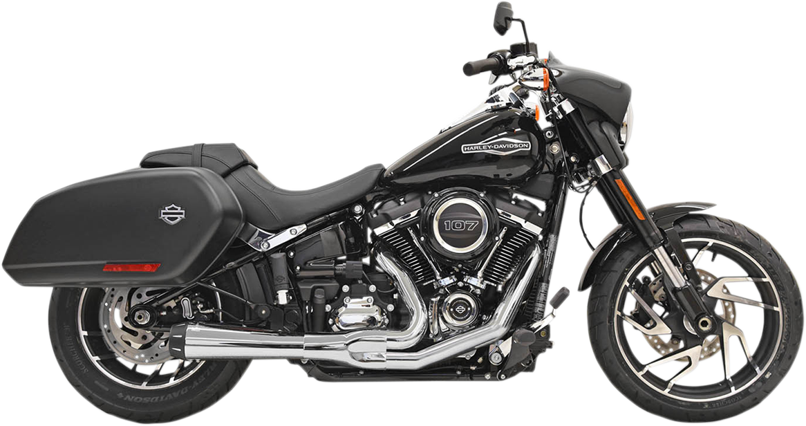 BASSANI XHAUST Road Rage  2:1 Exhaust - 18+ Sport Glide & '22 Low Rider ST - Chrome 1S81R