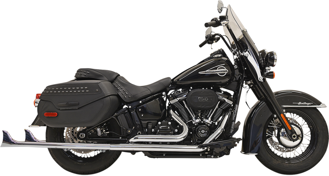 BASSANI XHAUST Fishtail Exhaust without Baffle - 36" - '18-'19 Softail - 1S76E-36