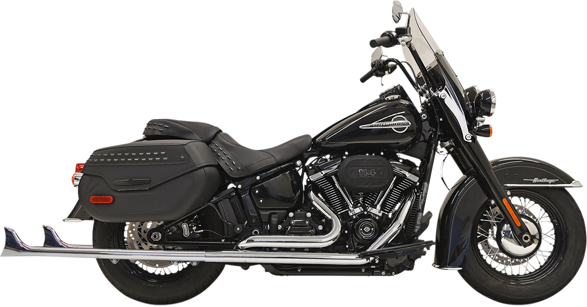 BASSANI XHAUST Fishtail Exhaust without Baffle - 39" - '18-'21 Softail - 1S76E-39