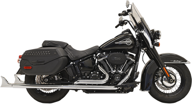 BASSANI XHAUST True Duals 33" in. 2-1/4" Fishtail Mufflers With Baffles for Softail 18-24  - 1S96E-33