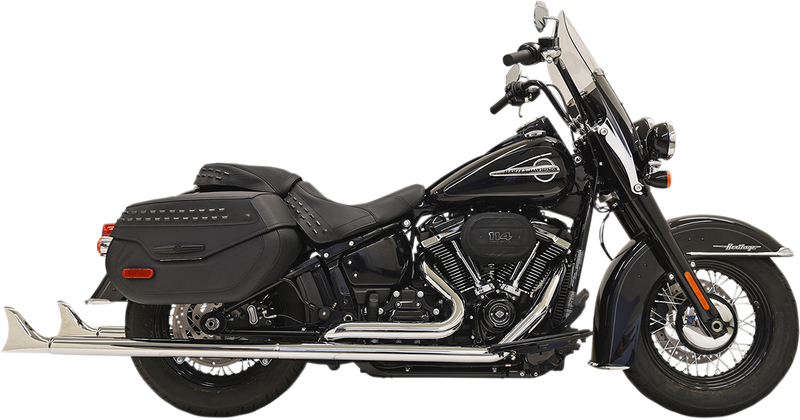 BASSANI XHAUST True Duals 36" in. 2-1/4" Fishtail Mufflers With Baffles for '18-'24 Softail - 1S96E-36