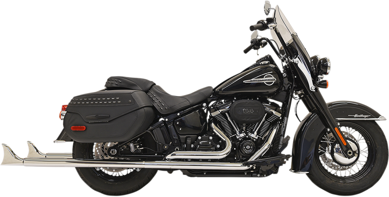 BASSANI XHAUST Fishtail Exhaust without Baffle - 39" - '18-'24 Softail - 1S96E-39