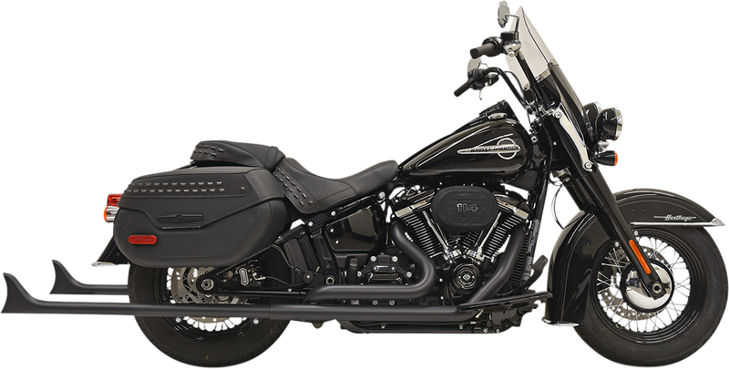 BASSANI XHAUST Fishtail Exhaust without Baffle - 39" - '18-'24 Softail - 1S76EB39